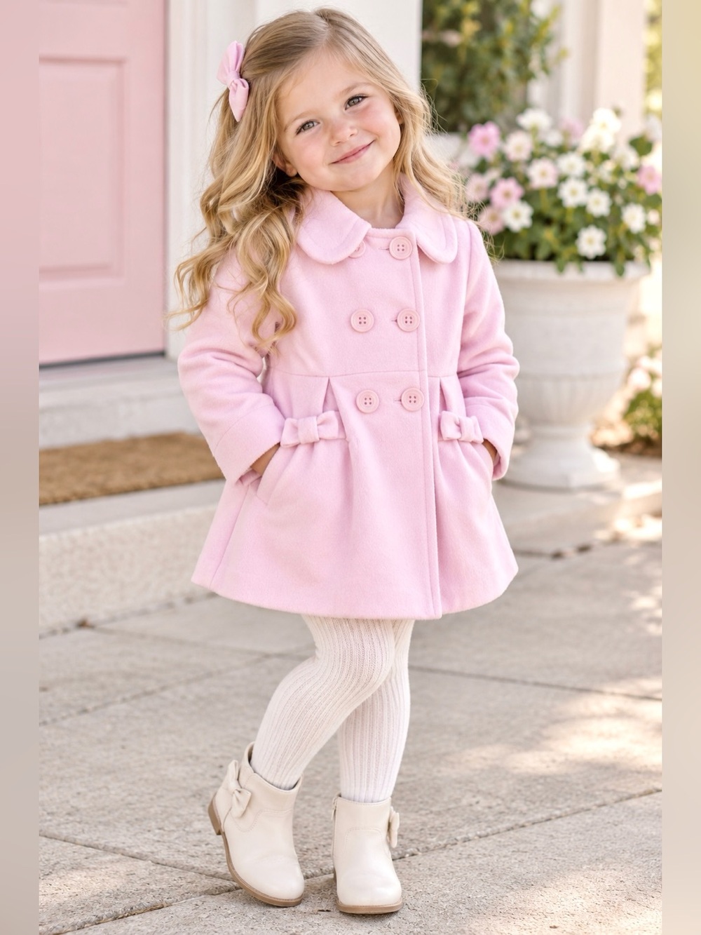 GIRLS LUXURY PEACOAT
